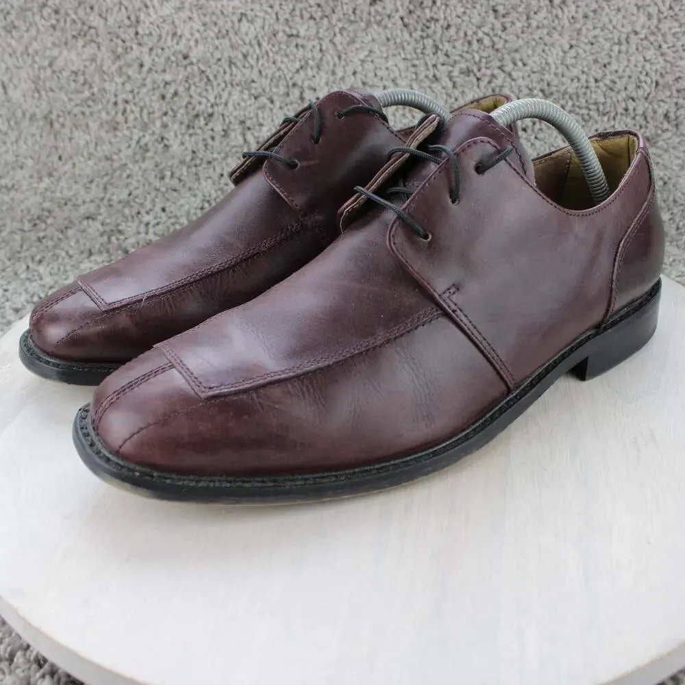 Florsheim Midtown Apron Split Toe Burgundy Leather Derby Mens 10 D